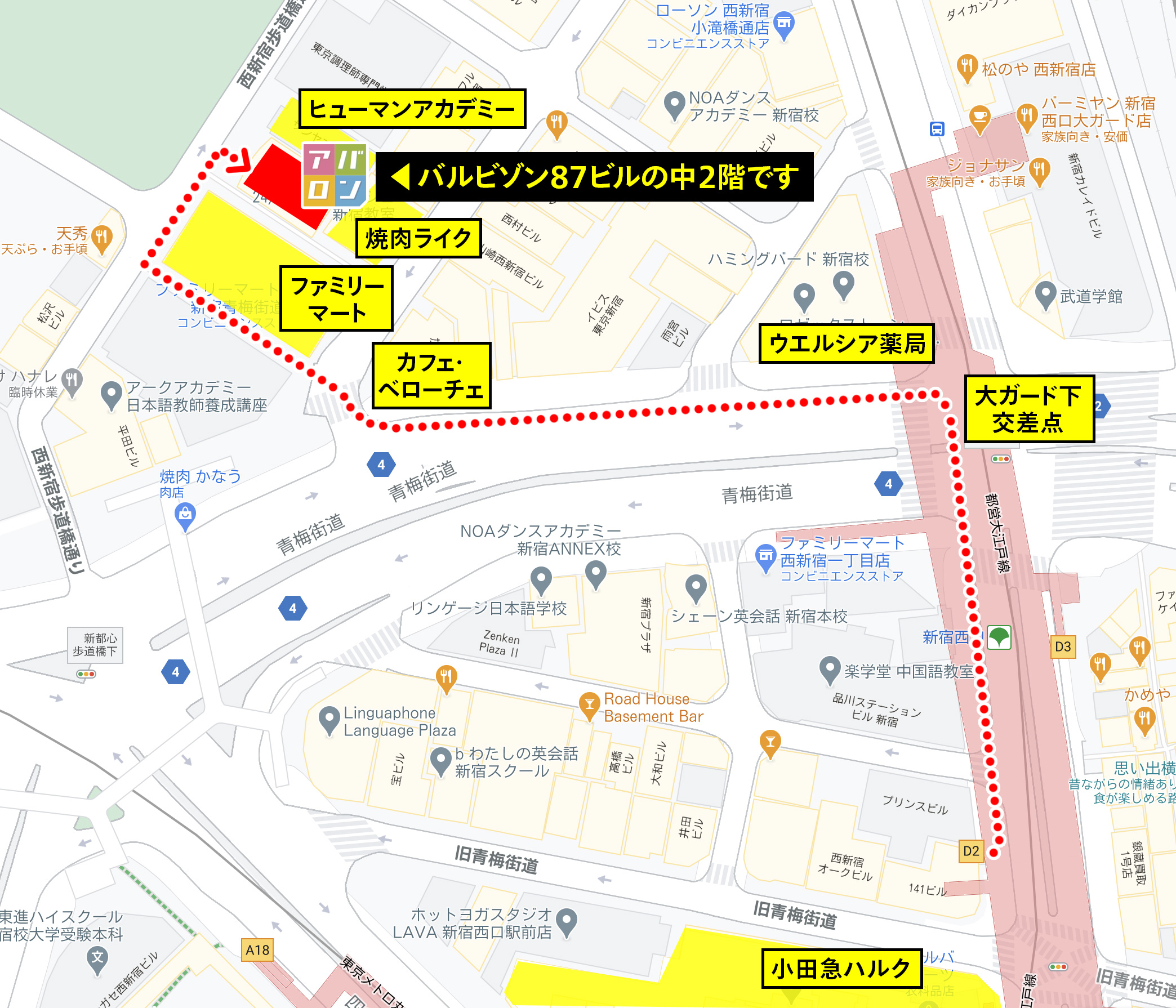 新宿本校 地図